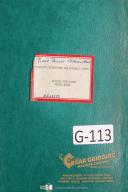 Gear Grinding Operating Instruct Assembly Prints Grinding Wheel Trimmer Manual-#9-GG-35-No. 9-01